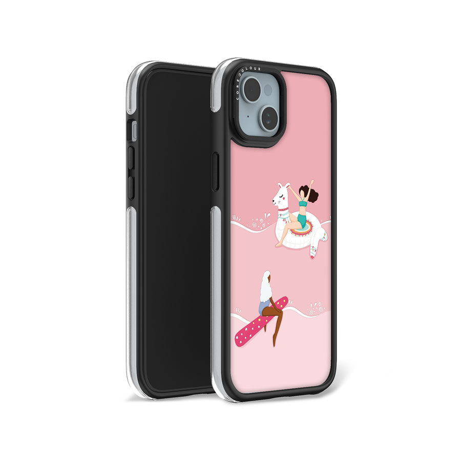 iPhone 15 Plus Pinky Summer Days Camera Ring Kickstand Case - CORECOLOUR