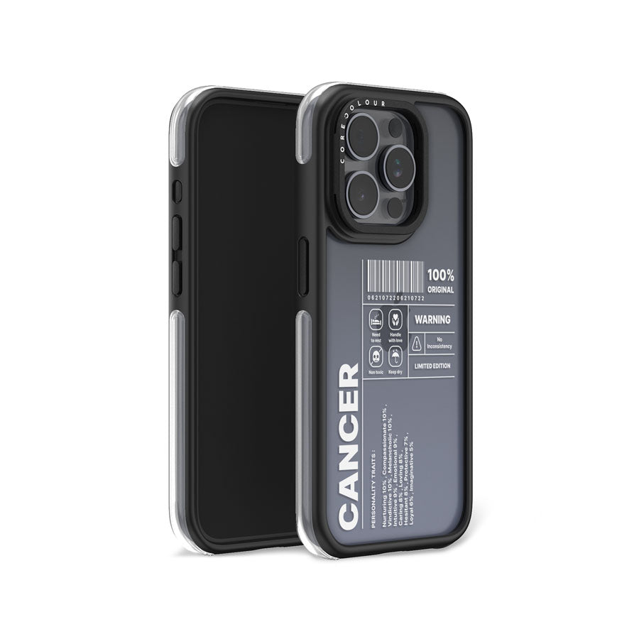 iPhone 15 Pro Warning Cancer Camera Ring Kickstand Case - CORECOLOUR