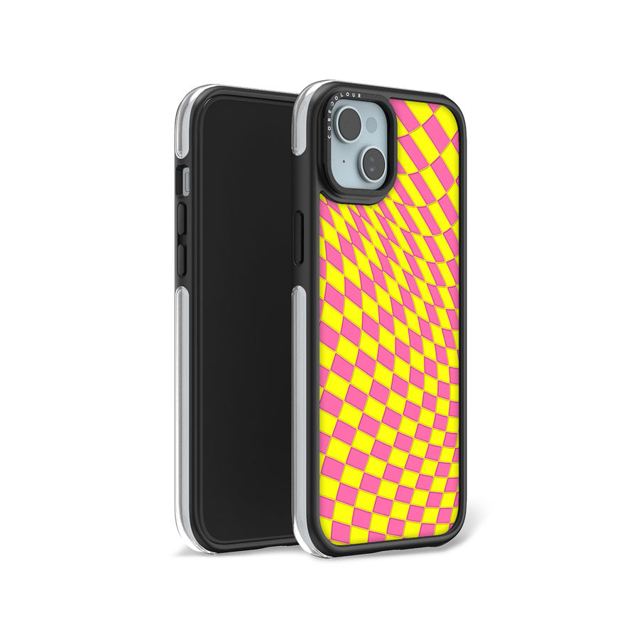 iPhone 15 Plus Coral Glow Camera Ring Kickstand Case - CORECOLOUR