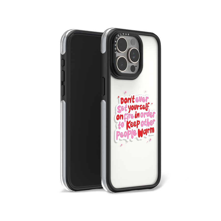 iPhone 15 Pro Don't Ever Set Camera Ring Kickstand Case - CORECOLOUR