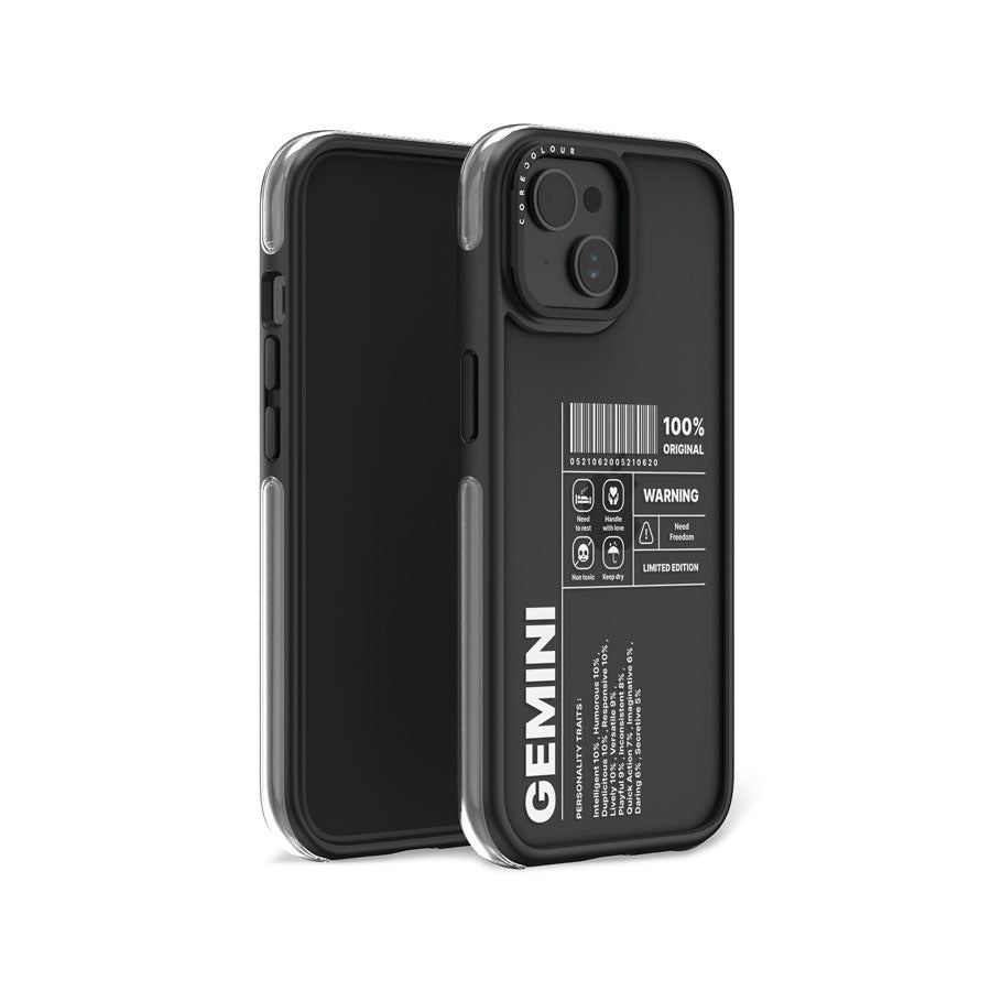 iPhone 15 Warning Gemini Camera Ring Kickstand Case - CORECOLOUR