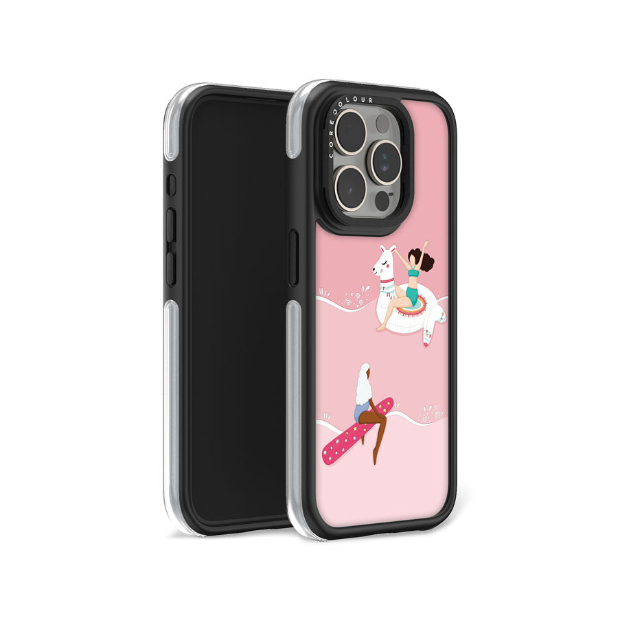 iPhone 15 Pro Pinky Summer Days Camera Ring Kickstand Case - CORECOLOUR