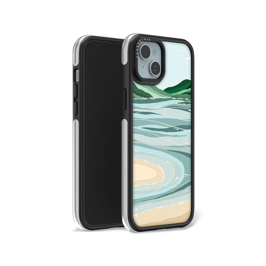 iPhone 15 Plus Whitehaven Beach Camera Ring Kickstand Case - CORECOLOUR