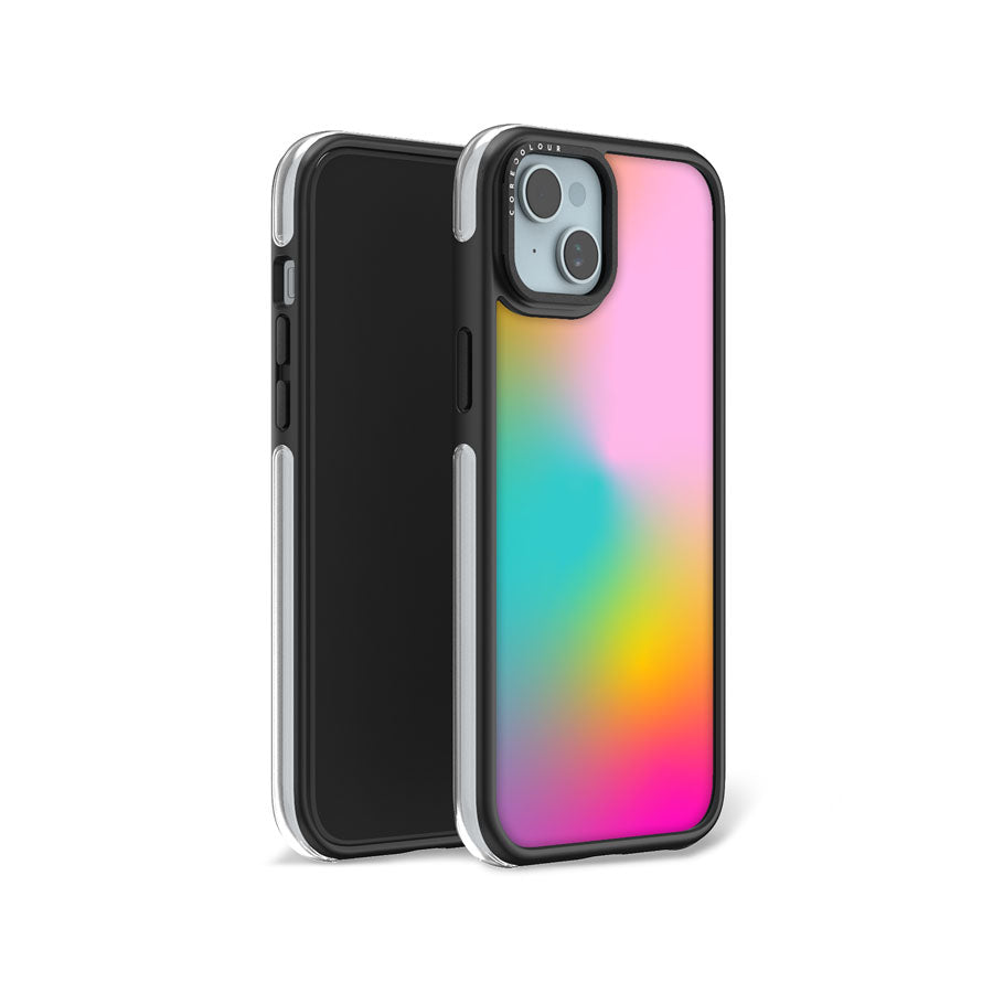 iPhone 15 Plus Luminous Swirl Camera Ring Kickstand Case - CORECOLOUR
