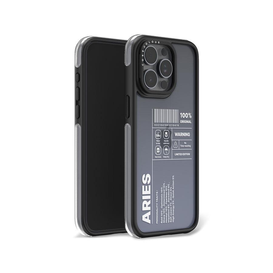 iPhone 15 Pro Max Warning Aries Camera Ring Kickstand Case - CORECOLOUR