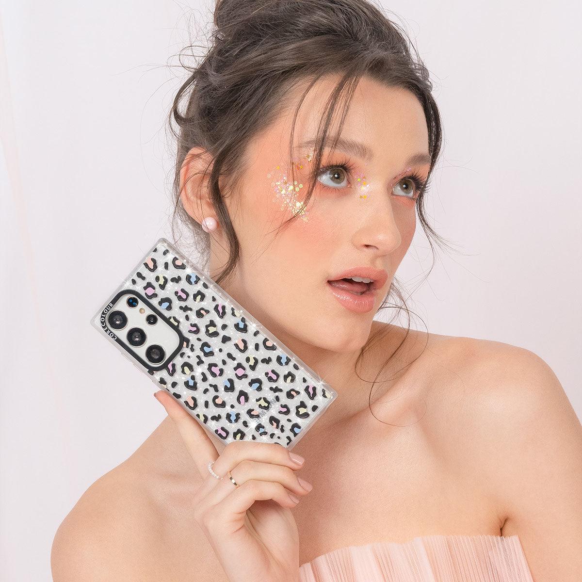 Samsung Galaxy S24 Colourful Leopard Glitter Phone Case - CORECOLOUR