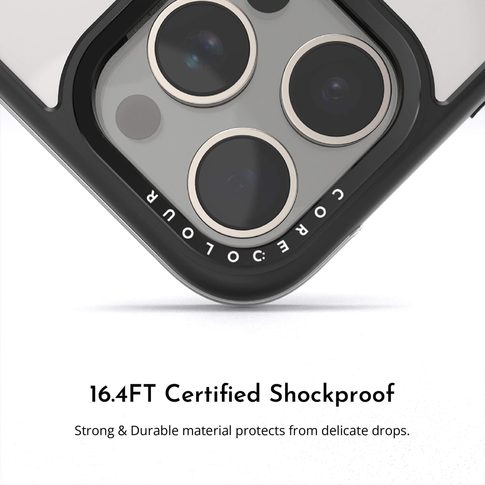 iPhone 15 Pro Overcome It Camera Ring Kickstand Case - CORECOLOUR