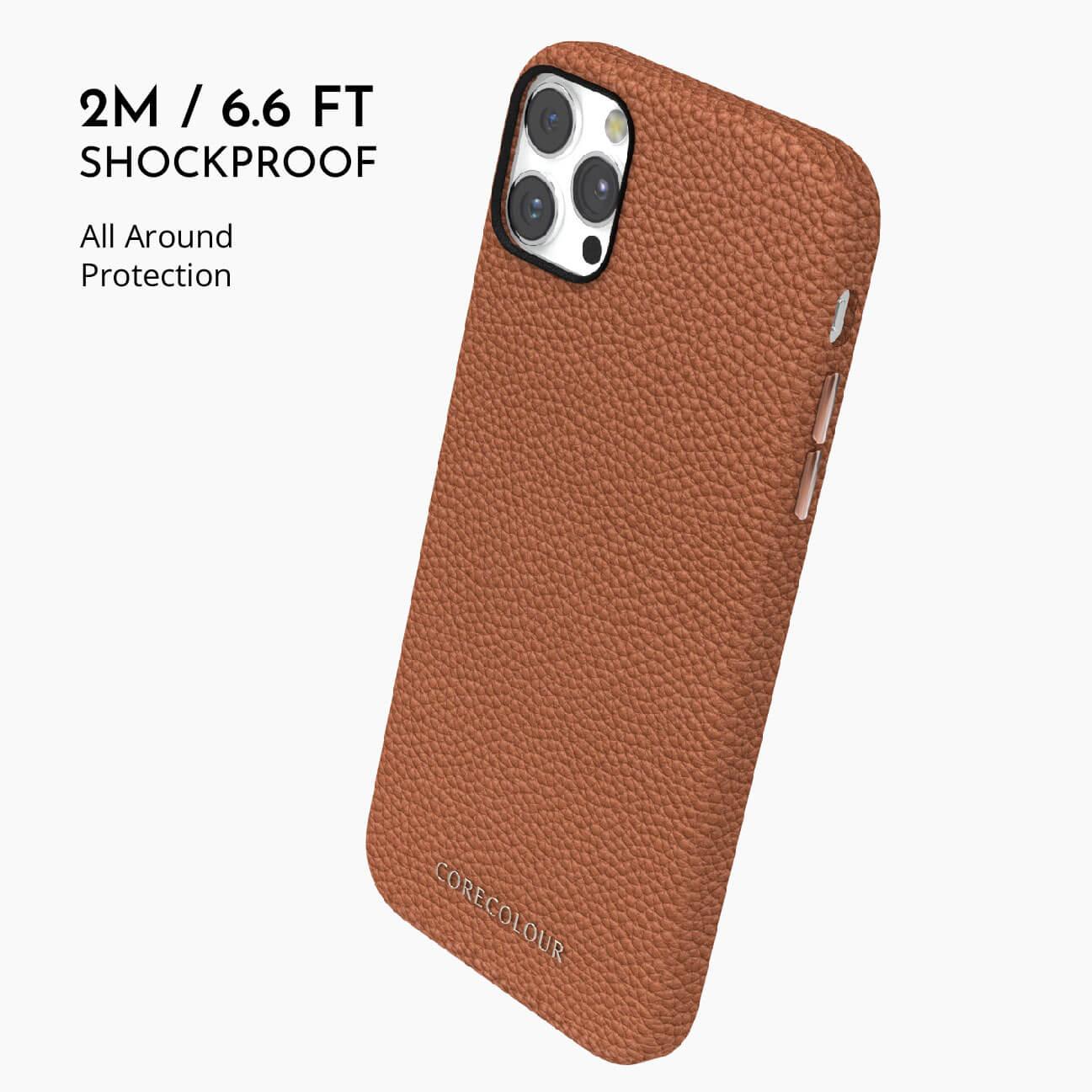 iPhone 11 Brown Genuine Leather Phone Case - CORECOLOUR