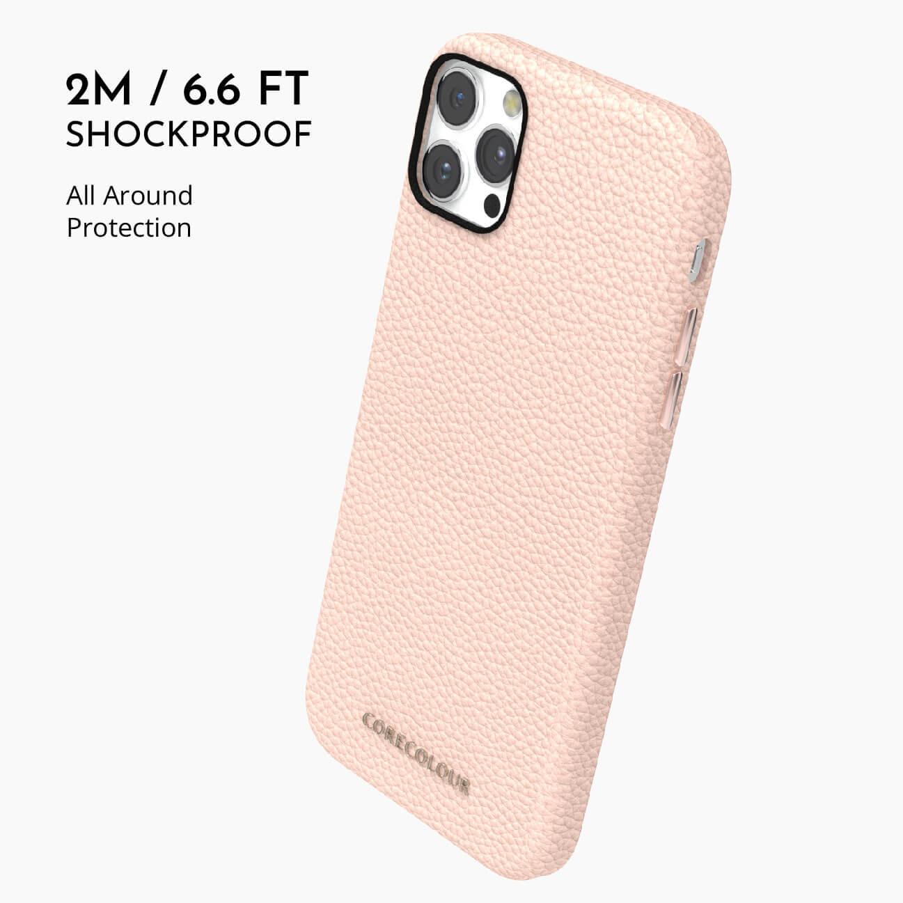 iPhone 11 Pro Pink Genuine Leather Phone Case - CORECOLOUR