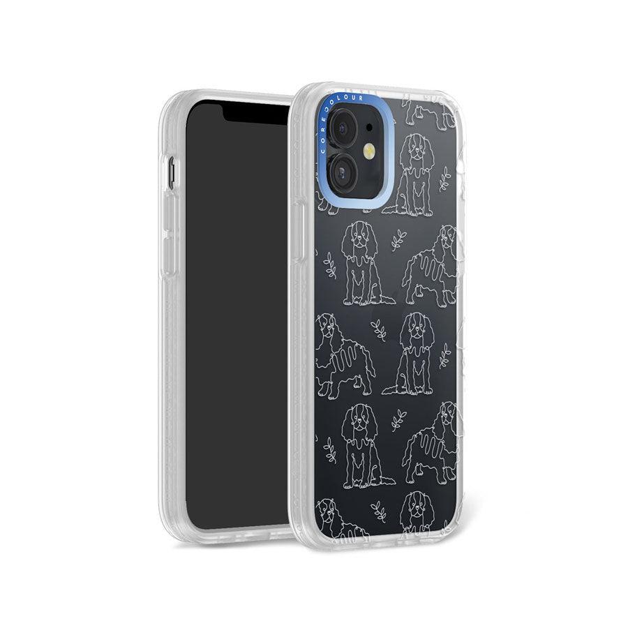 iPhone 12 Cocker Spaniel Minimal Line Phone Case - CORECOLOUR