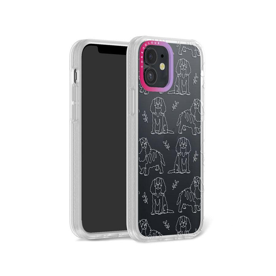 iPhone 12 Cocker Spaniel Minimal Line Phone Case - CORECOLOUR