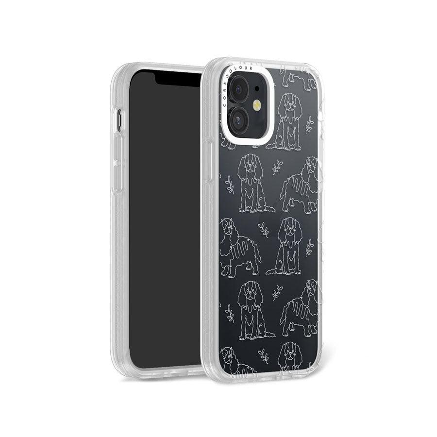 iPhone 12 Cocker Spaniel Minimal Line Phone Case - CORECOLOUR