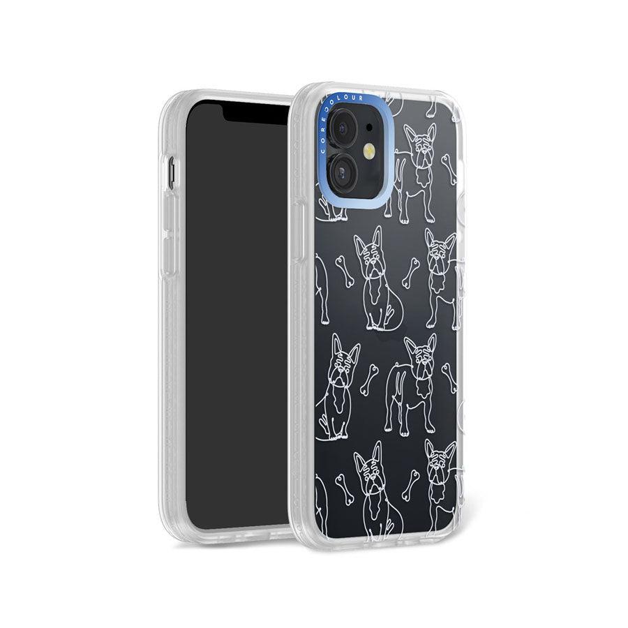 iPhone 12 French Bulldog Minimal Line Phone Case - CORECOLOUR