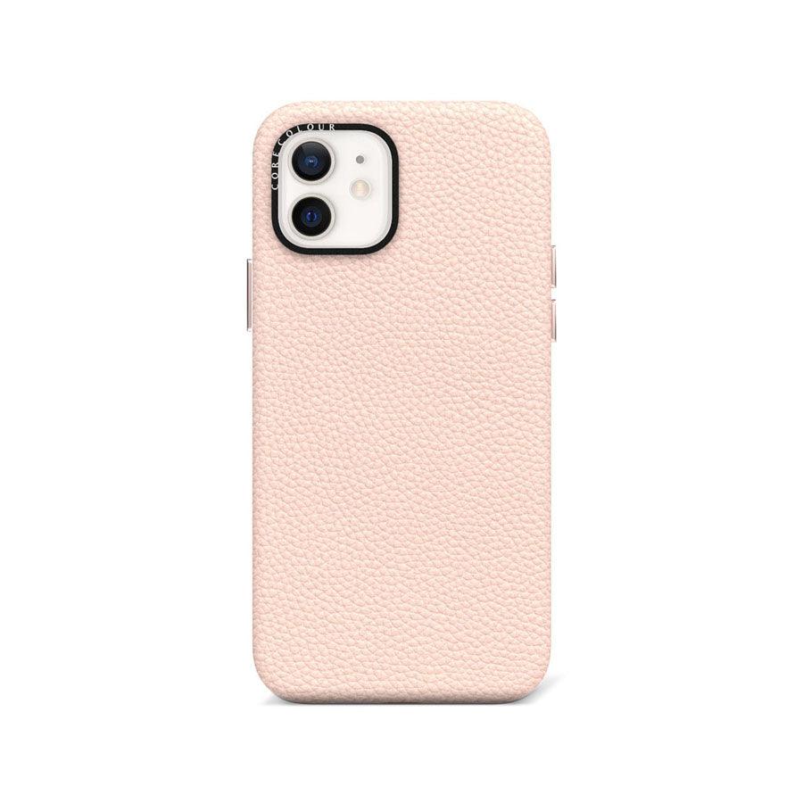 iPhone 12 Pink Genuine Leather Phone Case - CORECOLOUR