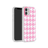 iPhone 12 Pink Houndstooth Phone Case - CORECOLOUR