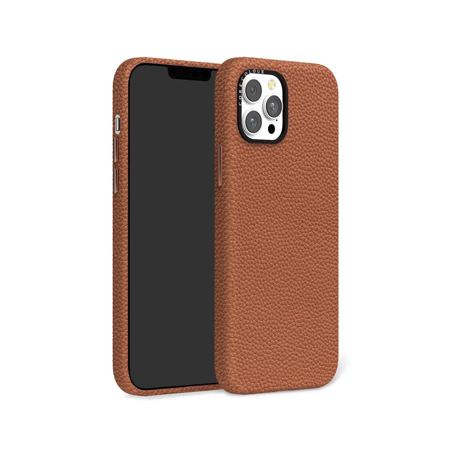 iPhone 12 Pro Brown Genuine Leather Phone Case - CORECOLOUR