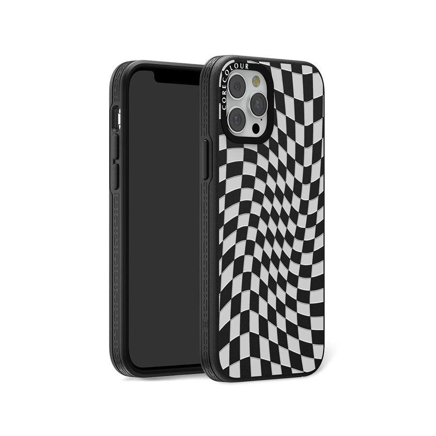 iPhone 12 Pro Check Me Out Twisted Black Phone Case - CORECOLOUR