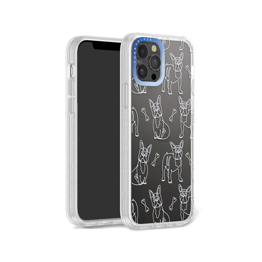 iPhone 12 Pro French Bulldog Minimal Line Phone Case - CORECOLOUR