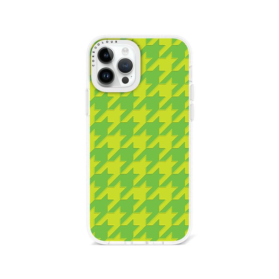 iPhone 12 Pro Green Houndstooth Phone Case - CORECOLOUR