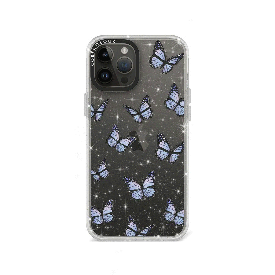 iPhone 12 Pro Max Butterfly Kiss Glitter Phone Case - CORECOLOUR