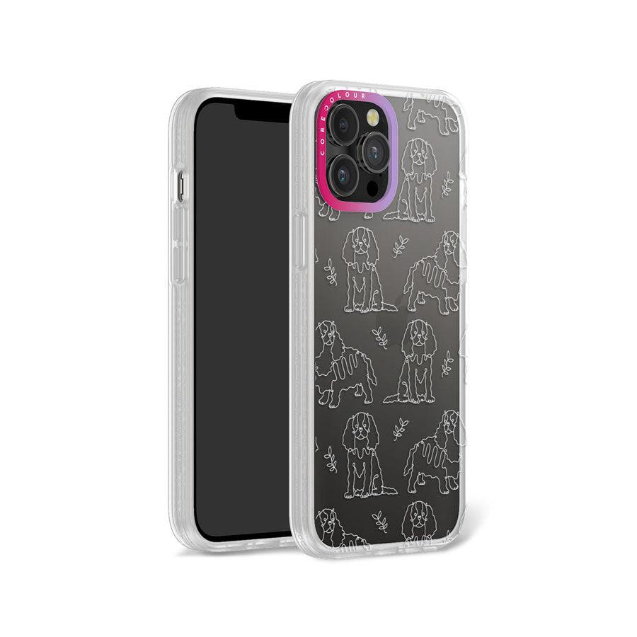 iPhone 12 Pro Max Cocker Spaniel Minimal Line Phone Case - CORECOLOUR