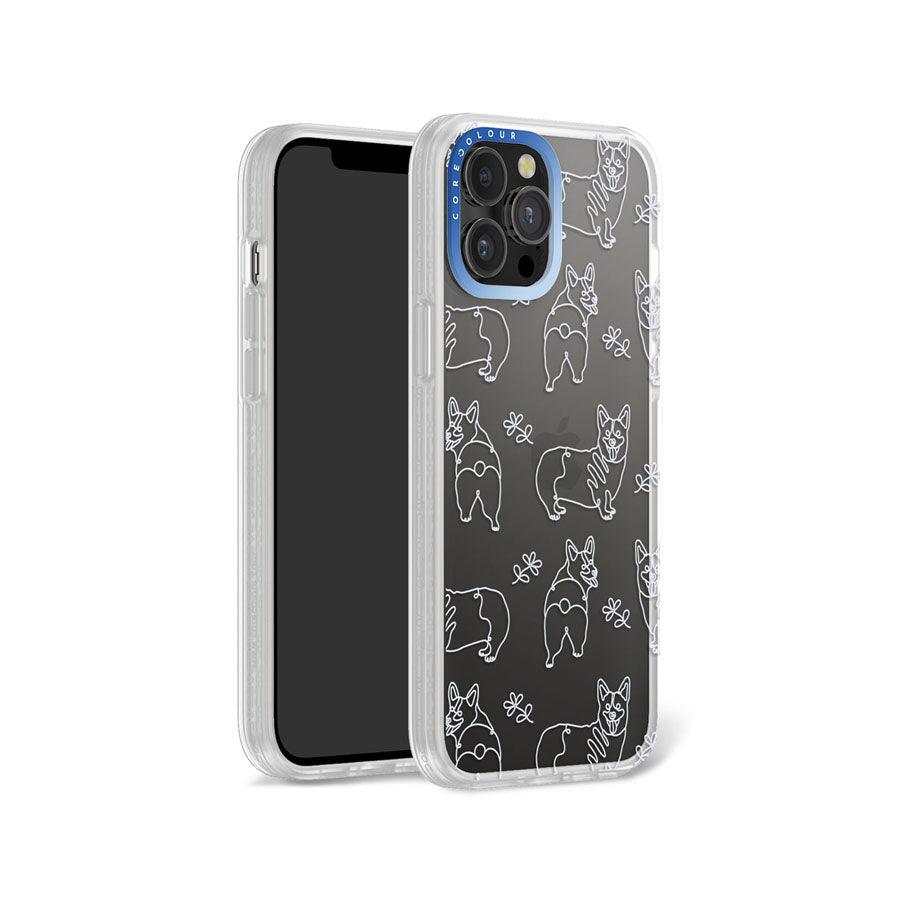 iPhone 12 Pro Max Corgi Minimal Line Phone Case - CORECOLOUR