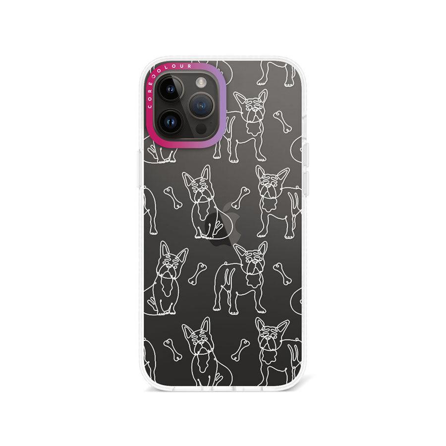 iPhone 12 Pro Max French Bulldog Minimal Line Phone Case - CORECOLOUR