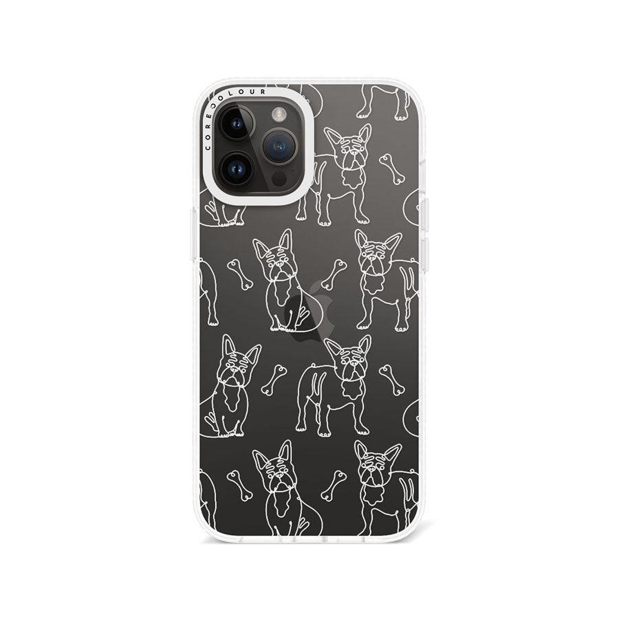 iPhone 12 Pro Max French Bulldog Minimal Line Phone Case - CORECOLOUR
