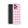 iPhone 12 Pro Max Pink Houndstooth Phone Case - CORECOLOUR