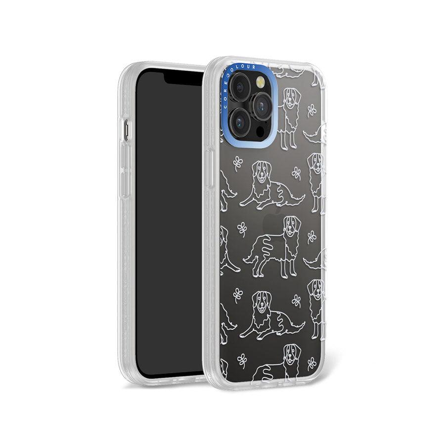 iPhone 12 Pro Max Pug Minimal Line Phone Case - CORECOLOUR