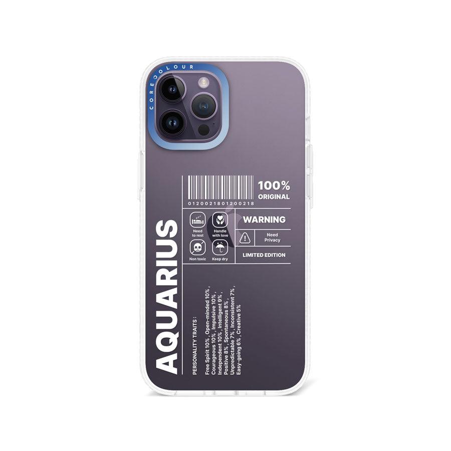 iPhone 12 Pro Max Warning Aquarius Phone Case - CORECOLOUR