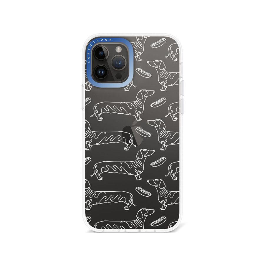 iPhone 12 Pro Sausage Dog Minimal Line Phone Case - CORECOLOUR