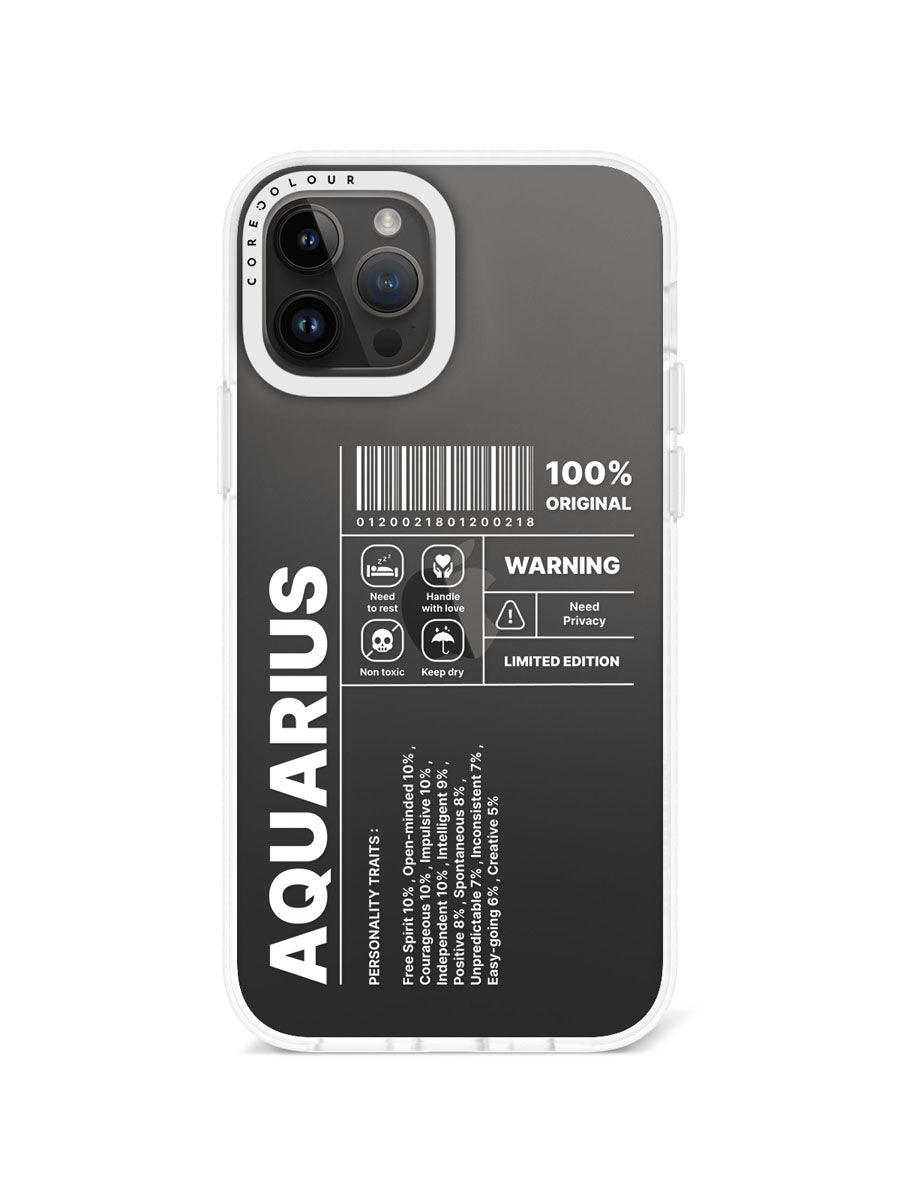iPhone 12 Pro Warning Aquarius Phone Case - CORECOLOUR