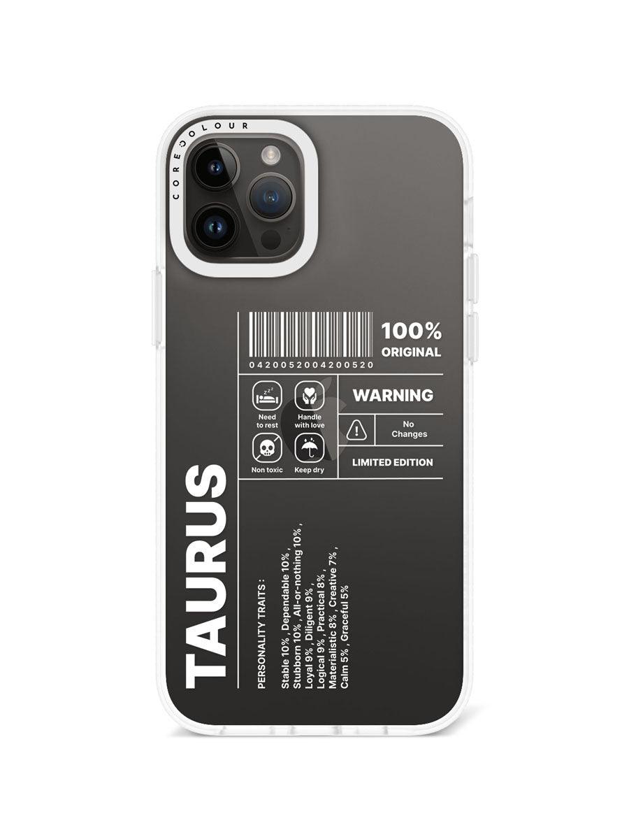 iPhone 12 Pro Warning Taurus Phone Case - CORECOLOUR