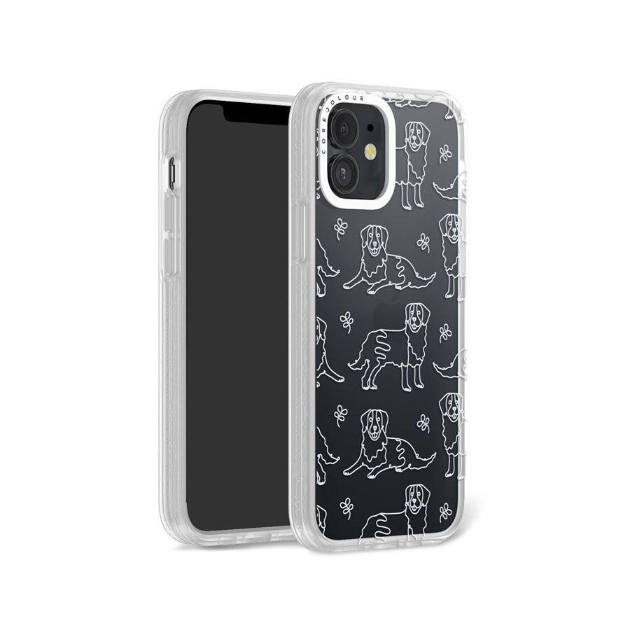 iPhone 12 Pug Minimal Line Phone Case - CORECOLOUR