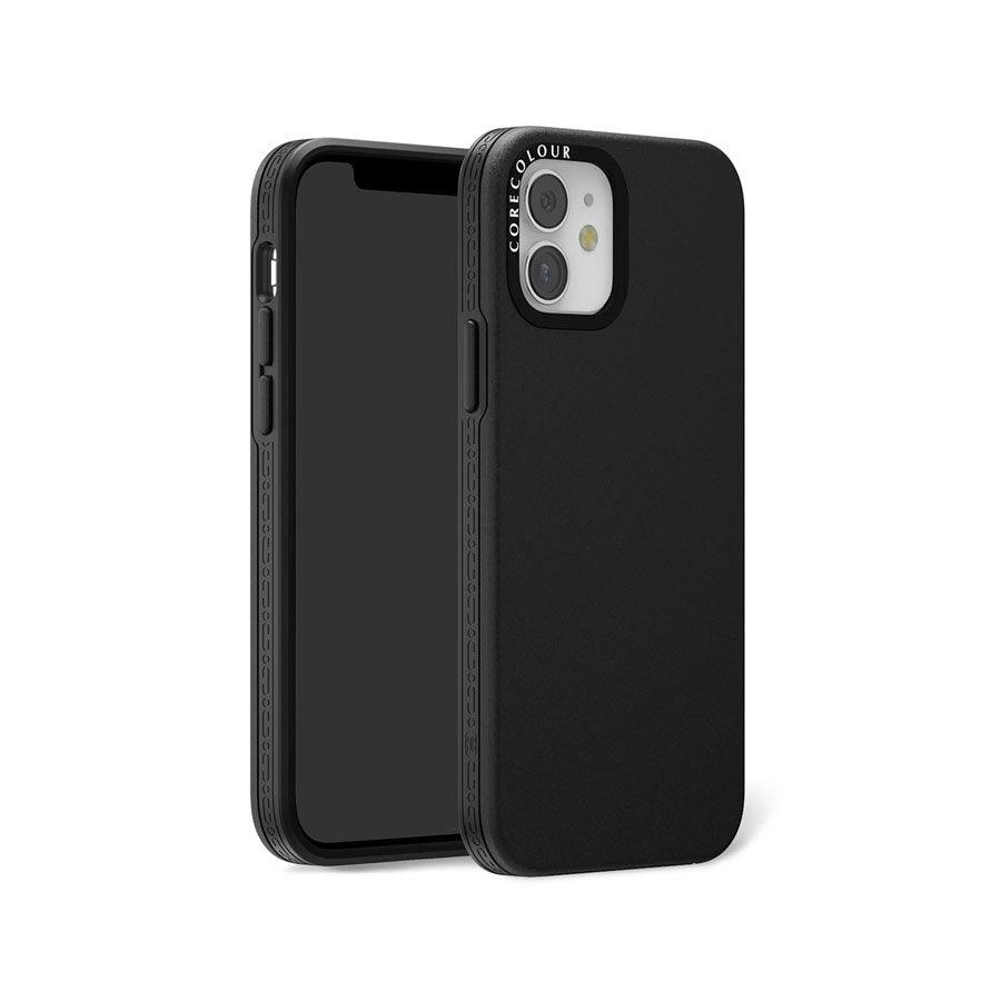 iPhone 12 Solid Black Phone Case - CORECOLOUR
