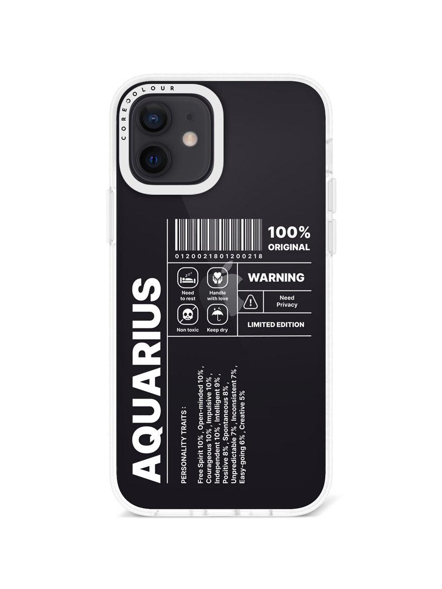 iPhone 12 Warning Aquarius Phone Case - CORECOLOUR