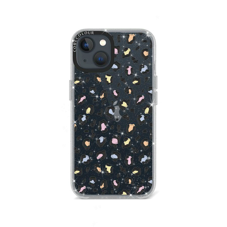 iPhone 13 Colourful Leopard Glitter Phone Case - CORECOLOUR