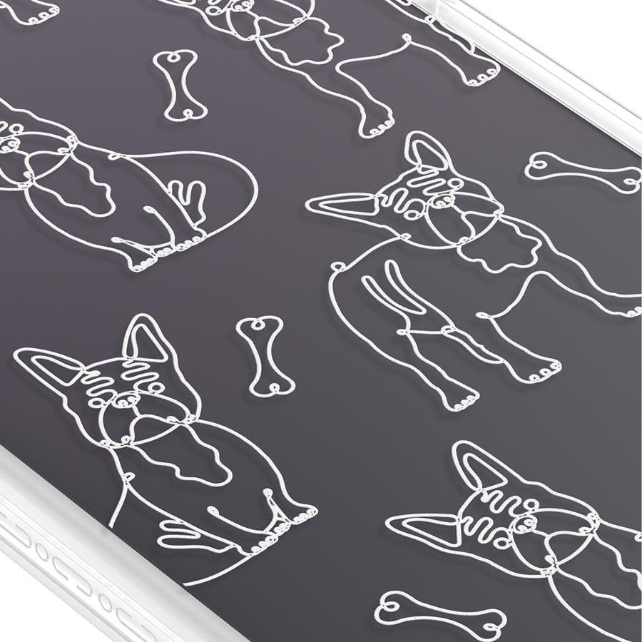 iPhone 13 French Bulldog Minimal Line Phone Case - CORECOLOUR