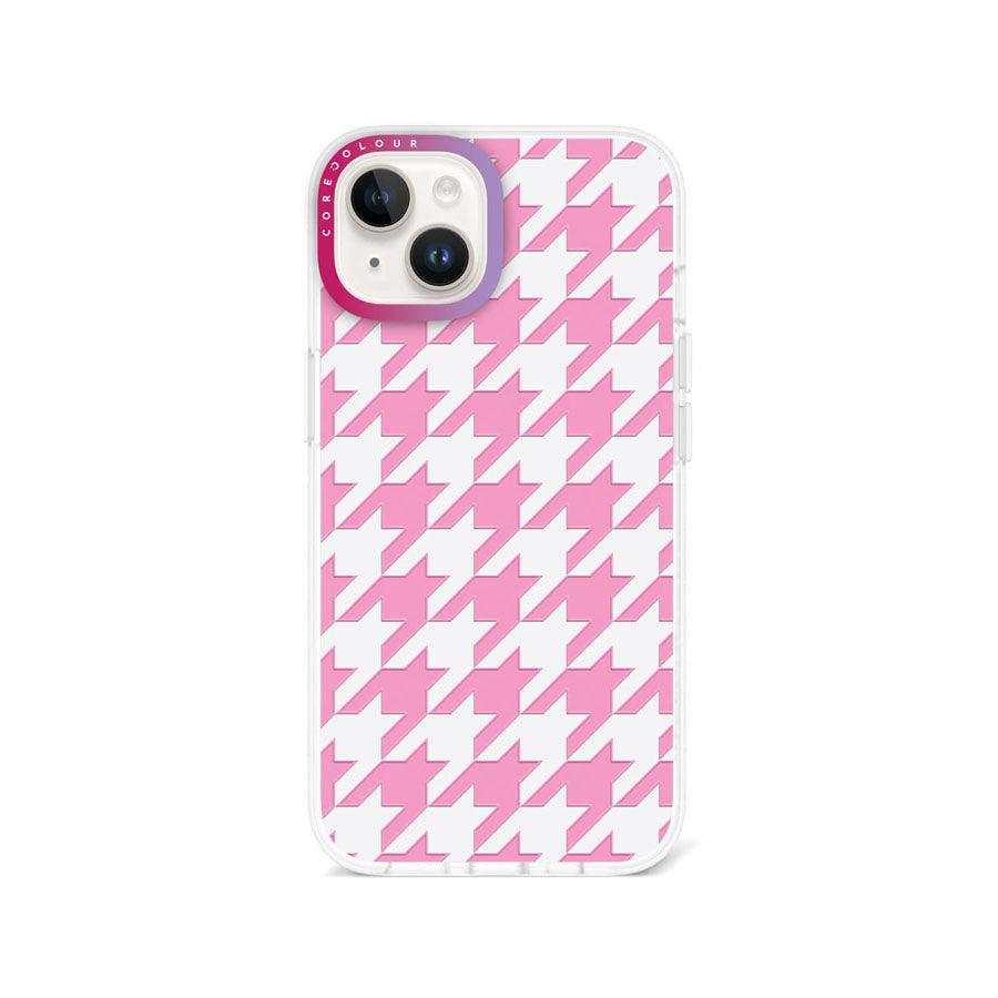 iPhone 13 Pink Houndstooth Phone Case - CORECOLOUR