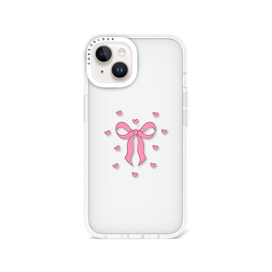 iPhone 13 Pink Ribbon Heart Phone Case - CORECOLOUR