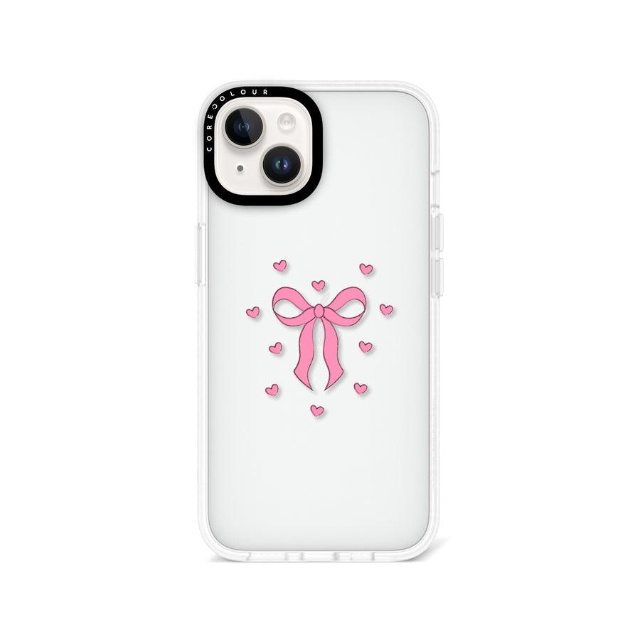 iPhone 13 Pink Ribbon Heart Phone Case - CORECOLOUR