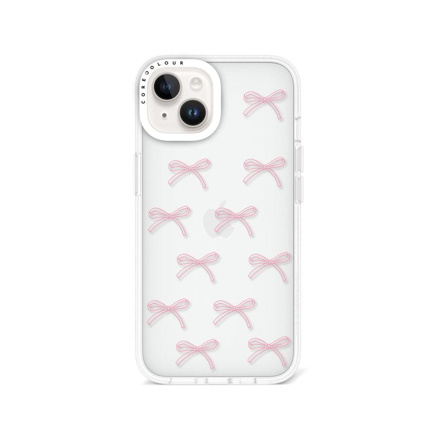 iPhone 13 Pink Ribbon Minimal Line Phone Case - CORECOLOUR