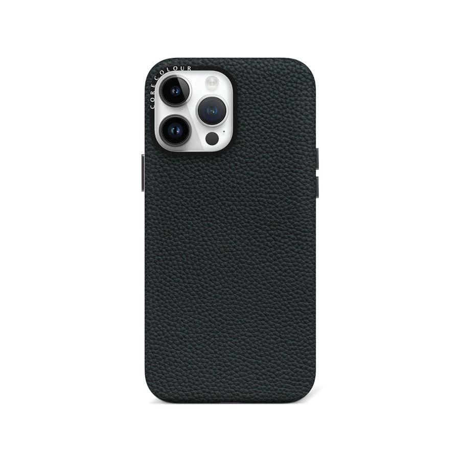 iPhone 13 Pro Black Genuine Leather Phone Case - CORECOLOUR