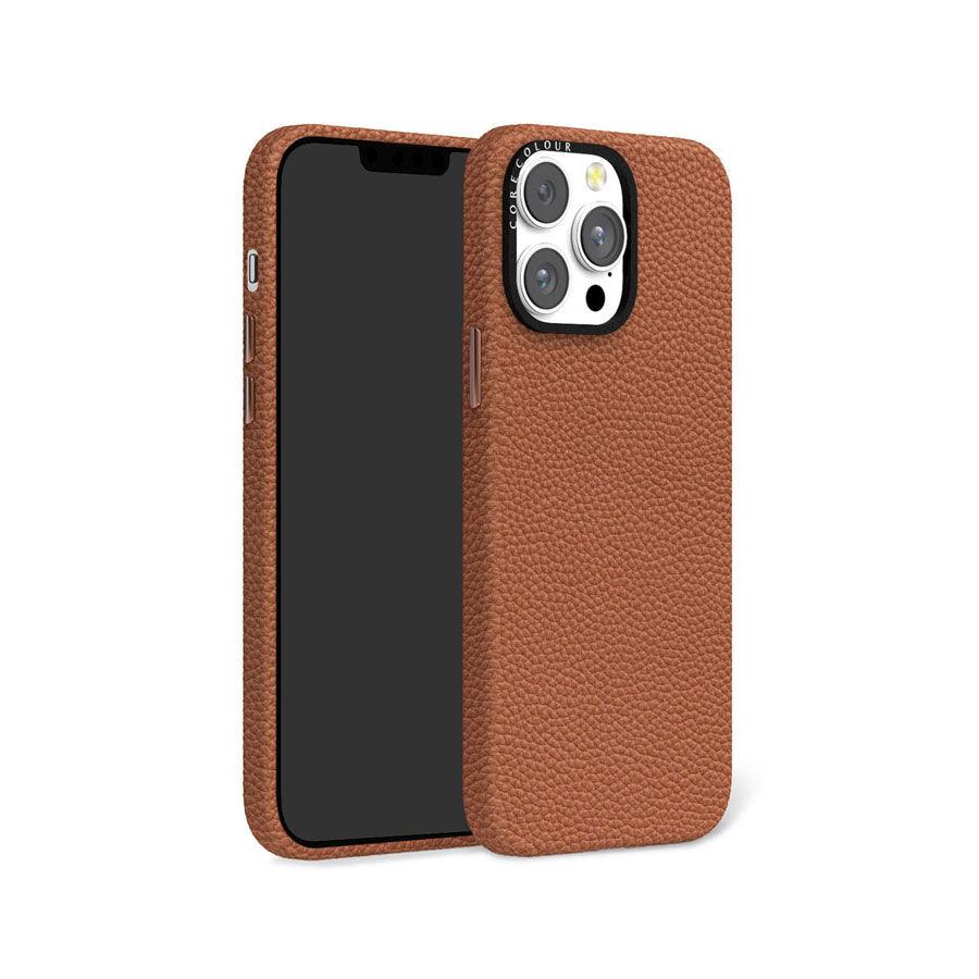 iPhone 13 Pro Brown Genuine Leather Phone Case - CORECOLOUR