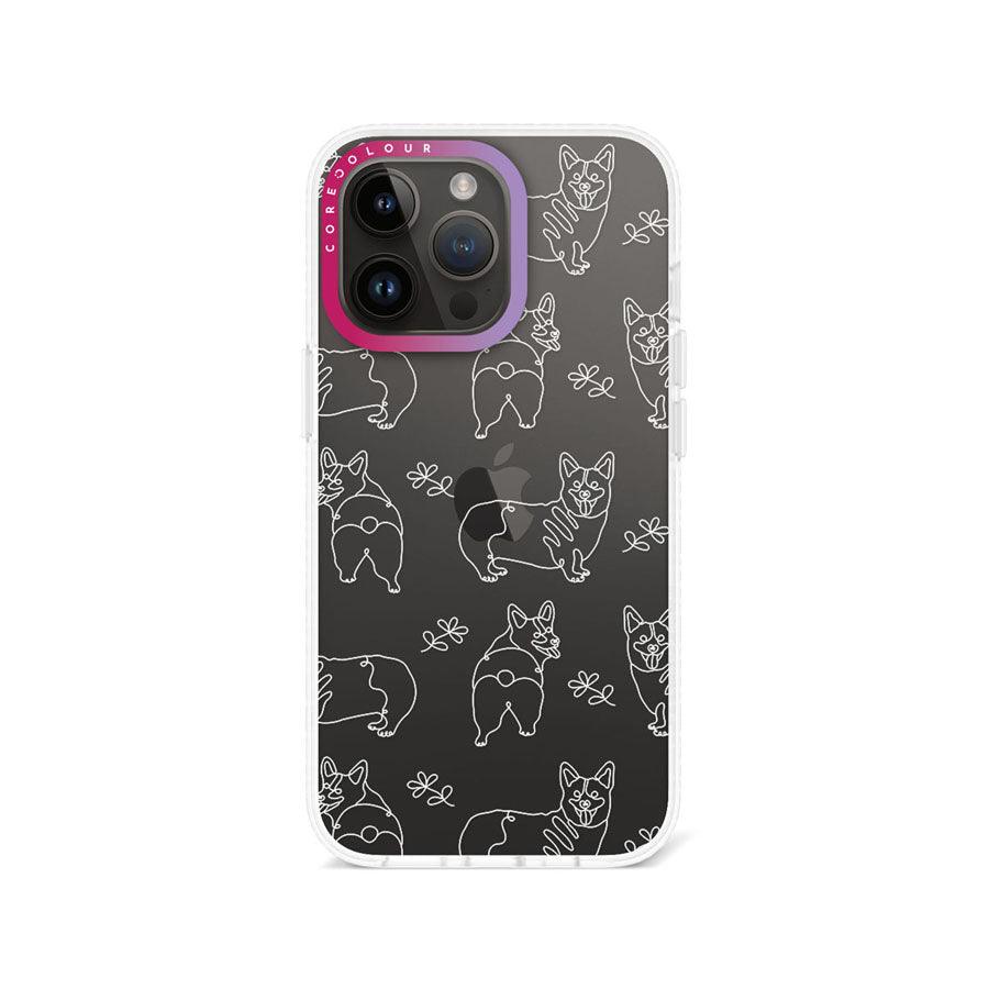 iPhone 13 Pro Corgi Minimal Line Phone Case - CORECOLOUR