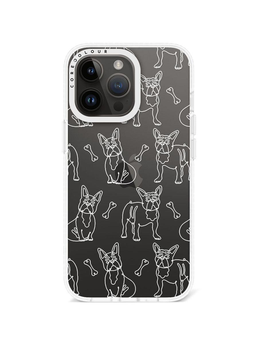 iPhone 13 Pro French Bulldog Minimal Line Phone Case - CORECOLOUR