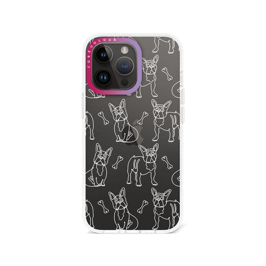 iPhone 13 Pro French Bulldog Minimal Line Phone Case - CORECOLOUR