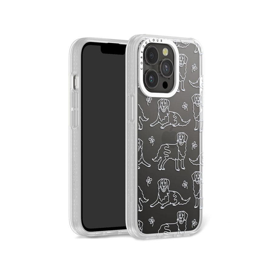 iPhone 13 Pro Golden Retriever Minimal Line Phone Case - CORECOLOUR