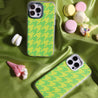 iPhone 13 Pro Green Houndstooth Phone Case - CORECOLOUR